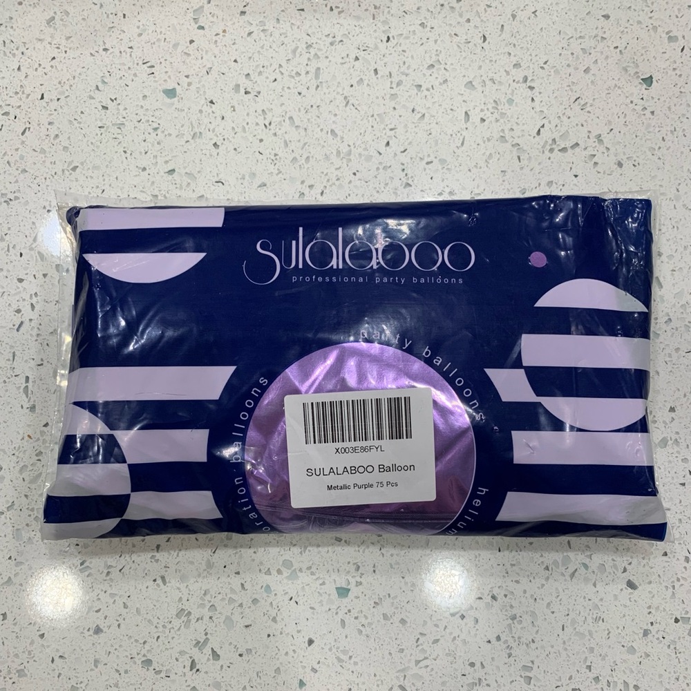 Sulalaboo Metallic Purple Balloons Set